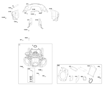 Part Location Diagram of 846455 Briggs and Stratton Guide-air
